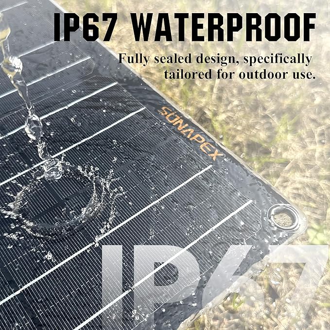 SUNAPEX 12V Solar Battery Charger: 10W Portable Waterproof Solar Panels Trickle Charger Battery Tender with Built-in Charge Controller for Car Boat, RV Essentials, Birthday Gifts for Men Dad Husband