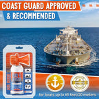 2 Pack Large Air Horn for Safety 3.5oz, 122dB Very Loud Marine Air Horn for Boat, Coast Guard Approved, Great for Boat & Marine Safety, Sporting Events, Travels, Hiking (Orange)