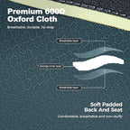 LET'S CAMP Oversized Folding Camping Chair Portable Outdoor Heavy Duty Padded Chairs Lawn Chair with Cup Holder, Storage Pocket and Cooler Bag, Supports 450LBS, for Camp, Travel, Picnic,2 Pack(Green)