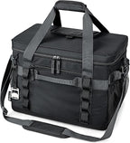 OPUX Cooler Bag, 60 Cans Insulated Soft Collapsible Portable Cooler, Soft Sided Leakproof Cooler for Beach Camping with Shoulder Strap, Ice Chest for Travel Road Trip Picnic, Black