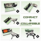 Roamix 17,700 BTU Foldable Butane Camping Stove – 5,200W Portable Gas Burner with Carrying Bag for Outdoor Cooking, Backpacking & Emergency Use