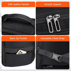 PIJUSHI Travel Backpack for Women Men Carry on Suitcase Backpack Flight Approved Personal Item Bag Fits 16 Inch Laptop(PE035 Black)