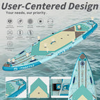 City Park 12'×35" Extra Wide Paddle Board with Seat, One-Stop Premium SUP Board Gears, Tailored 5 Fins, Stable Inflatable Stand Up Paddle Boards for Youth/Adults of All Levels