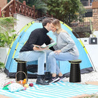 ALEVMOOM Upgraded Folding Stool with Cushion,Portable Collapsible Retractable Stool,Outdoor Chair,Yet More Sturdy Load Capacity 440lbs for Camping Garden Fishing Hiking BBQ with Carry Bag