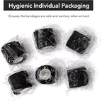 RISEN Cohesive Bandage 2” x 5 Yards, 6 Rolls, Self Adherent Wrap Medical Tape, Adhesive Flexible Breathable First Aid Gauze Ideal for Stretch Athletic