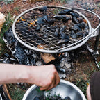 Outpost Grill 19 - Standalone Campfire Grate - Breeo X Series Accessory - Stainless Steel, Durable, USA Made - Campfire Grill Grate - Camping Cooking Rack with Carrying Bag - Fire Pit Accessories