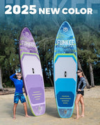 11’×34"×6" Extra Wide Inflatable Stand Up Paddle Board, Sup Board with Removable Fins, Backpack, Floating Paddle, Safety Leash, Floating Phone Case for Adults & Youth of All Skill Levels