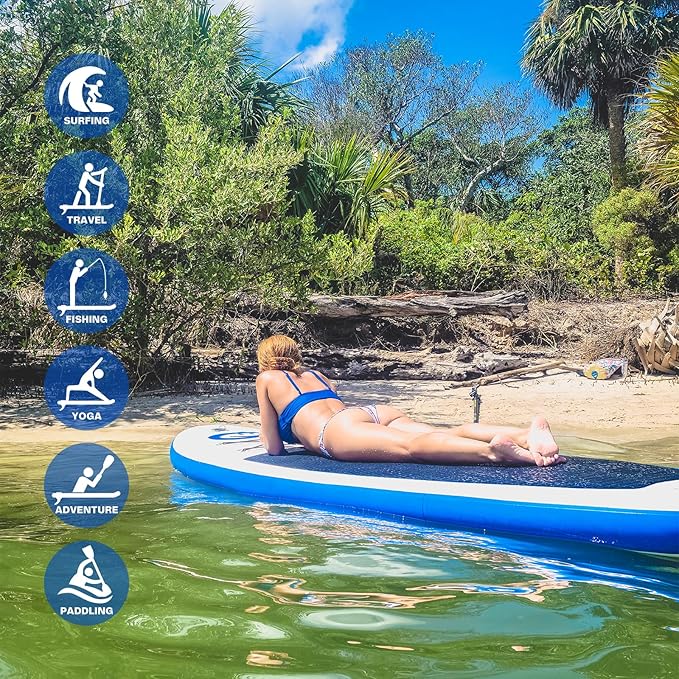 FunWater Stand Up Paddle Board Ultra-Light Inflatable Paddleboard with SUP Accessories for Adults & Youth of All Skill Levels