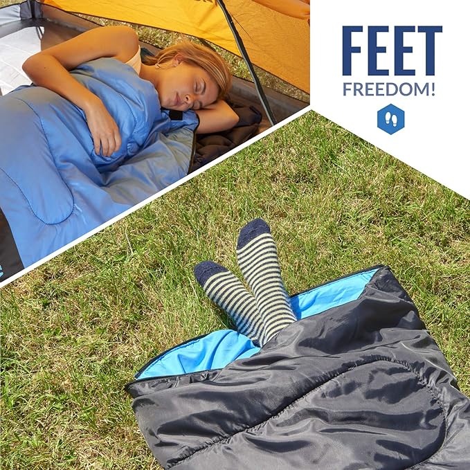 VENTURE 4TH Backpacking Sleeping Bag – XXL, Double and Single Sizes - Lightweight Warm & Cold Weather Sleeping Bags for Adults, Kids & Couples – Ideal for Hiking, Camping & Outdoor Adventures