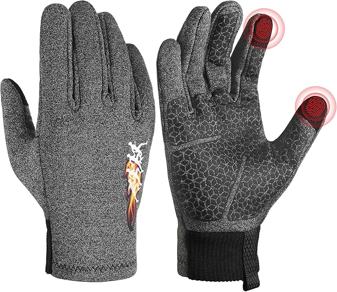 HANDLANDY Winter Running Gloves for Women & Men, Windproof Water-Resistant Thermal Touchscreen Liner Gloves for Cycling, Hiking, Driving, Freezer Work