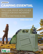 UPWOIGH Camping Water Container, 2.6 Gallon Water Containers Jug, Truly No Leakage Water Storage, Military Green Water Tank,BPA Free Portable Emergency Water Storage for Camping, Hiking