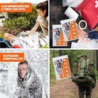 ANLOKE Emergency Blankets Mylar Thermal Blanket,(10 Pack) of Gigantic Space Blanket 84 * 64 in. Survival Blankets Heavy Duty Camping Gear,First Aid