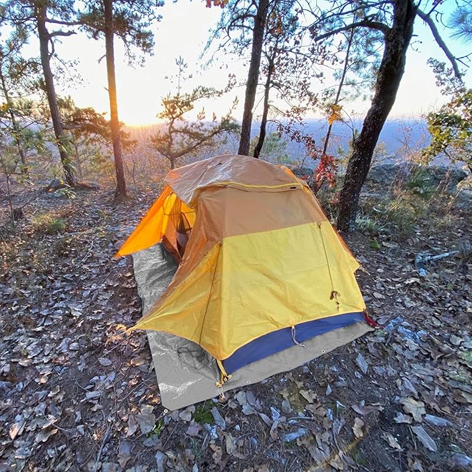 Heavy Duty 10 Mil Tarp Cover Waterproof UV Resistant Tarpaulin Used for Outdoor, Hunting, Camping, Backpacking, Canopy Tent, Ground Tarp, Cover Boat, Motorcycles, Roofs, Wood