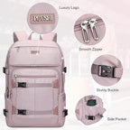 PIJUSHI Travel Backpack for Women Flight Aprroved Carry on Bag Large Casual Luggage Backpack Fit 16 inch Laptop(PE050 Ashen Purple)