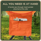 Foldable Tripod 13.4'' Stool - Ultra Portable Seat, Best for Youth+Pocket - 1 lb Camping Stool, 3 Legged Strong Steel Stool, Height: 13.4 inches (Orange)