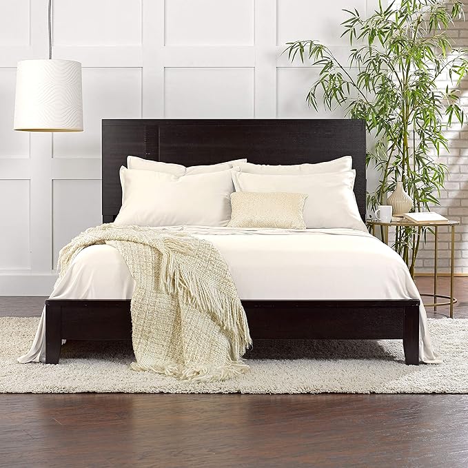 Short Queen Sheets by Pure Bamboo for RV Camper (60"x75") - Genuine 100% Organic Viscose Derived from Bamboo Bed Sheet Set, Soft & Cooling, Lifetime Quality Promise (Short Queen, Ivory)