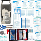 Waterproof First Aid Kit Roll Top Boat Emergency Kit with Waterproof Contents for Fishing Kayaking Boating Swimming Camping Rafting Beach Camouflage Grey