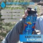 Epic Water Filters Nalgene OG Water Bottle with Filter, USA Made, BPA Free, Removes 99.99% Tap Water Contaminants, Forever Chemicals, American Rivers Art, 48 oz