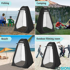 AOSION Privacy Shower Tent,Pop Up Changing Tent,Camp Bathroom Changing Dressing Room,Sun Sunshade Canopy Outdoor Rain Shelter for Camping Hiking Beach Picnic Fishing. (Black)