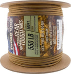TOUGH-GRID 550 Paracord Rope Nylon Parachute Cord, Made in USA Survival Kit, Outdoor Adventures, Camping, Tactical Gear & Emergency Supplies, Military Type III Mil-Spec