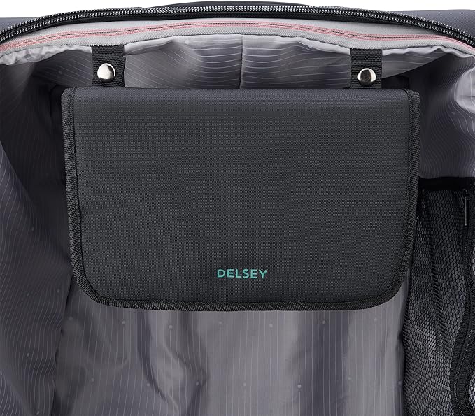 DELSEY PARIS Helium DLX Softside Expandable Luggage with Spinner Wheels, Black, 3 Piece Set (20/25/29)