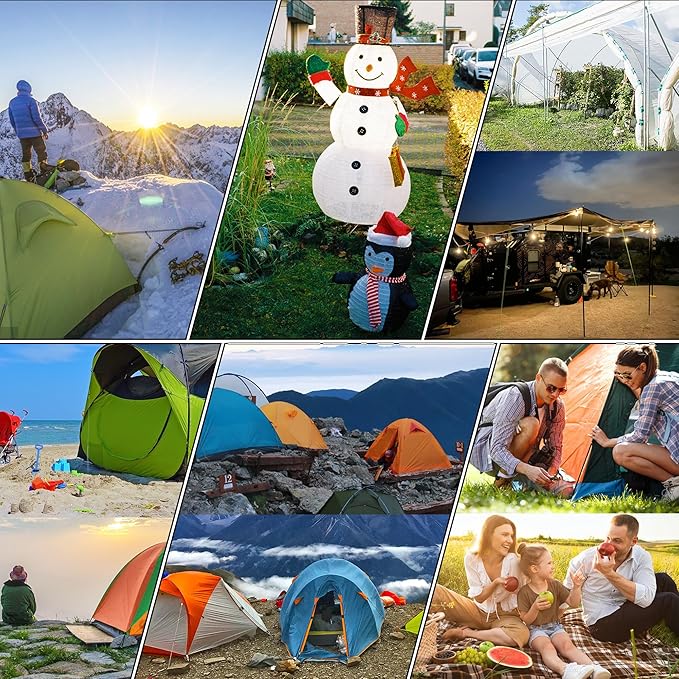 4 Pack Tent Stakes Heavy Duty Metal Tent Pegs for Camping Steel Tent Stakes 8 inch Unbreakable and Inflexible Black