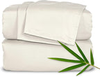 Twin XL Sheets by Pure Bamboo, Genuine 100% Organic Viscose Derived from Bamboo Bed Sheet Set, Luxuriously Soft & Cooling, Double Stitching, Lifetime Quality Promise (Twin XL, Ivory)
