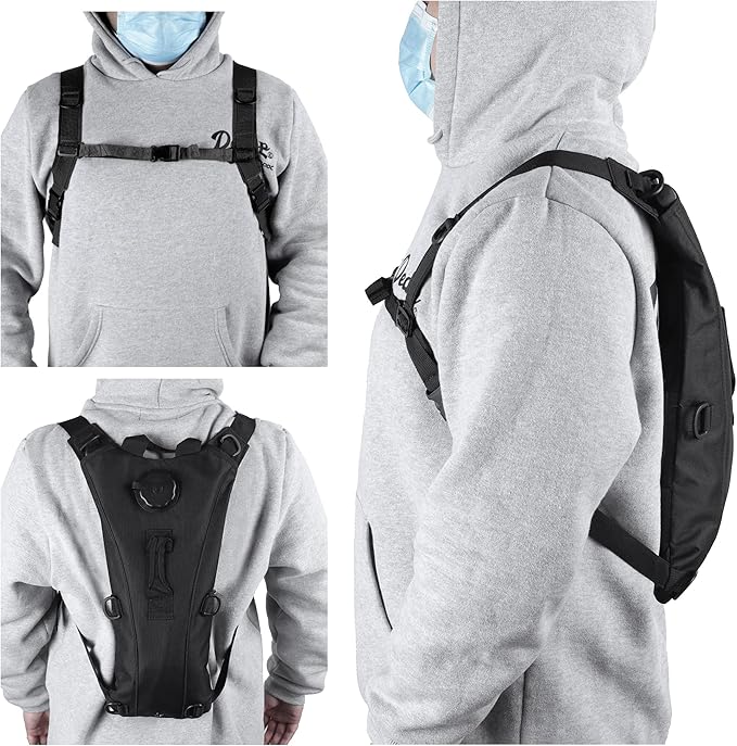 3L Water Backpack for Hiking, Water Hydration Backpack for Running, Tactical Hydro Backpack with 3L Water Bladder, Hydration Packs for Festivals Rave