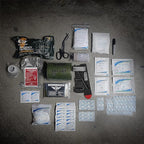 EVERLIT Emergency Trauma Kit, CAT GEN-7 Tourniquet 36" Splint, Military Combat Tactical IFAK for First Aid Response, Critical Wounds, Severe Bleeding Control (Black Camo)