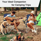 Camping Chair, Portable Folding Outdoor Chair with Arms, Cup Holder and Carry Bag