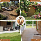 Solar Lanterns Outdoor Waterproof Hanging Lanterns as Birthdays Gifts for Women Mom Grandma Metal Garden Decor for Outside Solar Lights for Yard, Patio, Lawn, Porch, Backyard (Gradient Brown)