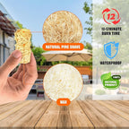 Shwuevei 300 pcs Fire Starter - Natural Fire Starters for Fireplace, Pellet Stove & Wood, Fire Pit, Smoker, BBQ, Chimney, Pizza Oven - Fire Starters for Grill, Charcoal Starter