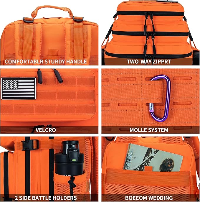 Military Tactical Backpack 45L/25L 3 Day Assault Pack Molle Daypack Hiking Backpack for Men and Women