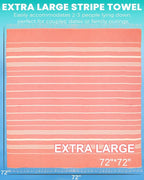 2 Pack Giant Huge Thin Boho Throw Blanket Turkish Beach Blanket Towel Jumbo Extra Large Xl XXl Big Oversized Outdoor Accessories Airplane Travel Essentials Camping Gears Must Have Yard Yoga Mat Coral
