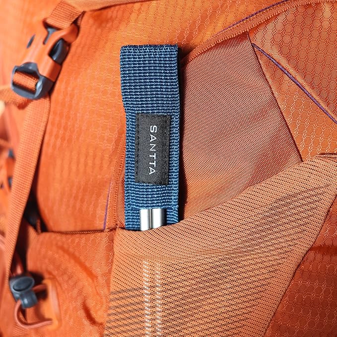 SANTTA Titanium Chopsticks with Compact Carrying Case - Reusable Travel Chopsticks- Lightweight Cutlery for Camping | 2 Pairs