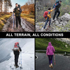 BISINNA Collapsible Trekking Hiking Poles- 2 Pack Folding Aluminum Walking Sticks with Quick Lock System 4 Season Accessories,Telescopic, Adjustable, Lightweight for Men Women