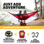 Wise Owl Outfitters Camping Hammocks Duo - Set of 2, Adults and Kids Hammock for Outdoor, Indoor, Single & Double Use w/Tree Straps - Camping Gear Essentials