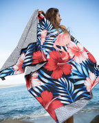 Quick Dry Towel Extra Large 78x35 Inch - Microfiber Beach Towel - Perfect for Beach, Travel, Swimming, Pool, Yoga, Hiking, Camping - Lightweight, Fast Drying, Compact for Adults (Flamingo)