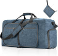 Vomgomfom 65L/85L/115L Foldable Travel Duffle Bag, Lightweight Checked Luggage with Shoe Compartment, Water-Resistant Weekender Overnight Bag for Men & Women
