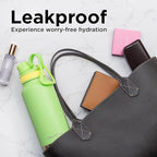 ThermoProof Double-Walled Vacuum Insulated Stainless Steel Water Bottle - Wide Mouth Canteen, Spout & Straw Lids, Dishwasher Safe, Reusable, Leakproof, Hot & Cold for Men, Women & Kids - 32oz, Navy