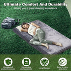 Memory Foam Camping Mattress pad,3 Inch Thick Floor Sleeping Mat Pad for Adults with Waterproof and Non-Slip Bottom, Portable Roll Up Mattress for Sleepover Guest