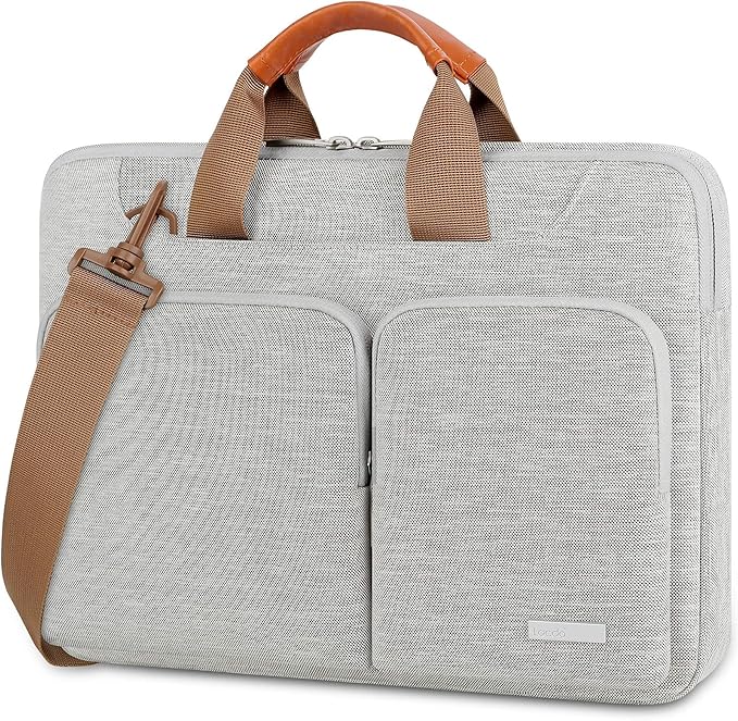 Lacdo 360° Protective Laptop Shoulder Bag for 13 inch MacBook Air M5 A3449 (2026), M4 A3240 2025, M3 A3113, M2 A2681, M1 A2337 A2179 A1932, 13 inch MacBook Neo A18 Pro A3404 (2026) Computer Bag, Gray