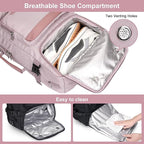 PIJUSHI Carry on Travel Backpack for Women Convertible Duffel Bag Backpack Large Luggage Rucksack Fit 16 Inch Laptop(PE039 Light Purple)