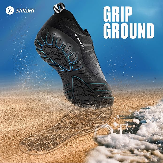 SIMARI Water Shoes for Women Men - Barefoot Quick-Dry Aqua Socks | Lightweight Swim Shoes for Surfing, Swimming, Beach Sports, Kayaking, Diving | Non-Slip Design