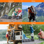 30W Solar Charger,Solar Panel USB for Camping, Hiking, and Outdoor Activities, Compact and Lightweight, IPX4 Waterproof, Charging Multiple Devices with Double Fast Charging Ports