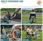 Camping Chairs Directors Chair with Side Table, Mesh Backrest Folding Lawn Chairs with Pocket, Foldable Camp Chair for Outdoor, Picnic, Sports and Fishing, Blue