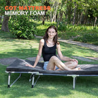 Memory Foam Camping Mattress Sleeping Pad, 3" Thick Waterproof Portable Roll Up Sleeping Mats & Floor Mattress Pad with Pillow + Travel Bag for Camping Car Truck SUV Tent Sleepover Kids Adult