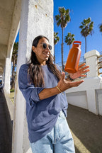 LifeStraw Go Series — Insulated Stainless Steel Water Filter Bottle for Travel and Everyday Use Removes Bacteria, Parasites and Microplastics, Improves Taste, 24oz Kyoto Orange