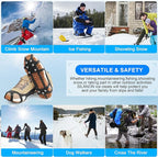 Ice Snow Cleats for Shoes and Boots,Snow Walk Traction Cleats Crampons Non-Slip 9 Point Cleats Ice Snow Grippers Overshoe for Women Men Kids Walking on Snow & Ice
