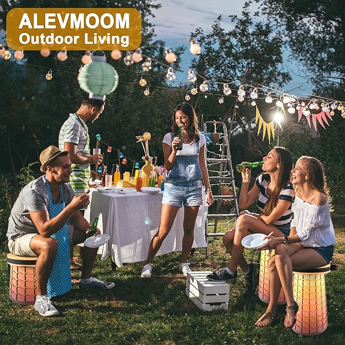 ALEVMOOM Upgraded XXL 19.7" Collapsible Stool, Heavy Duty Portable Folding Stool Max Load 1000 lbs, Retractable Telescoping Foldable Seat for Camping Fishing Hiking Travel BBQ